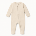 Ribbed Zip Baby Sleepsuit | Two-Way Zip