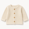 Waffle Knit Baby Cardigan | Button Front