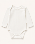 Long Sleeve Ribbed Baby Bodysuit | Envelope Neck
