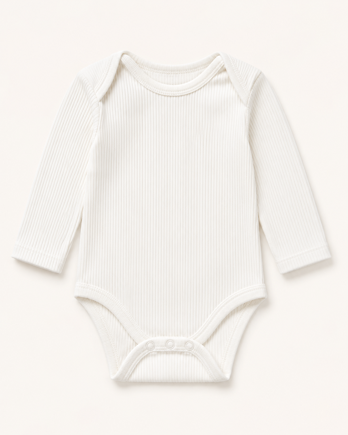 Long Sleeve Ribbed Baby Bodysuit | Envelope Neck