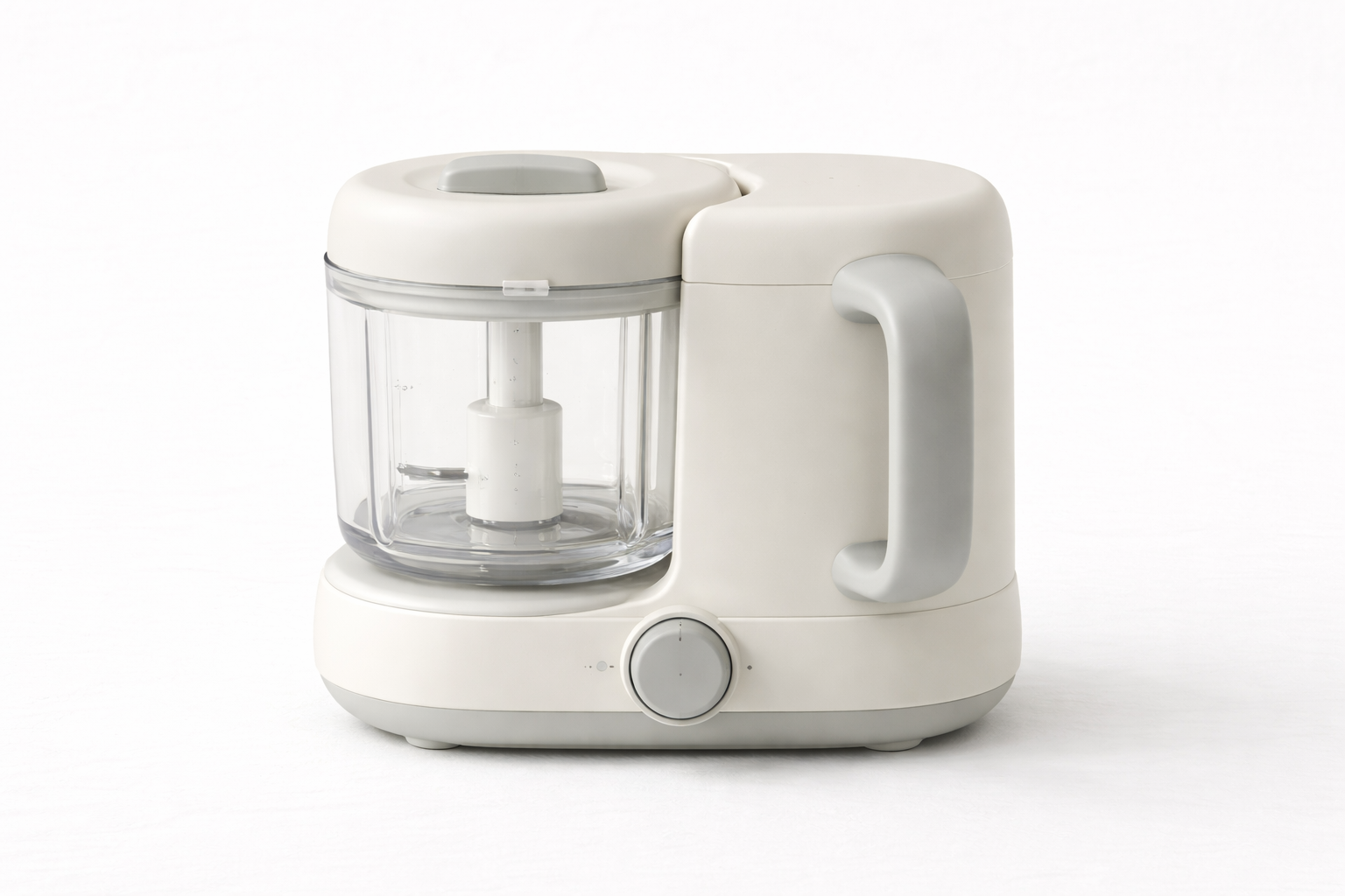 Naya Baby compact baby food processor and puree blender white studio background